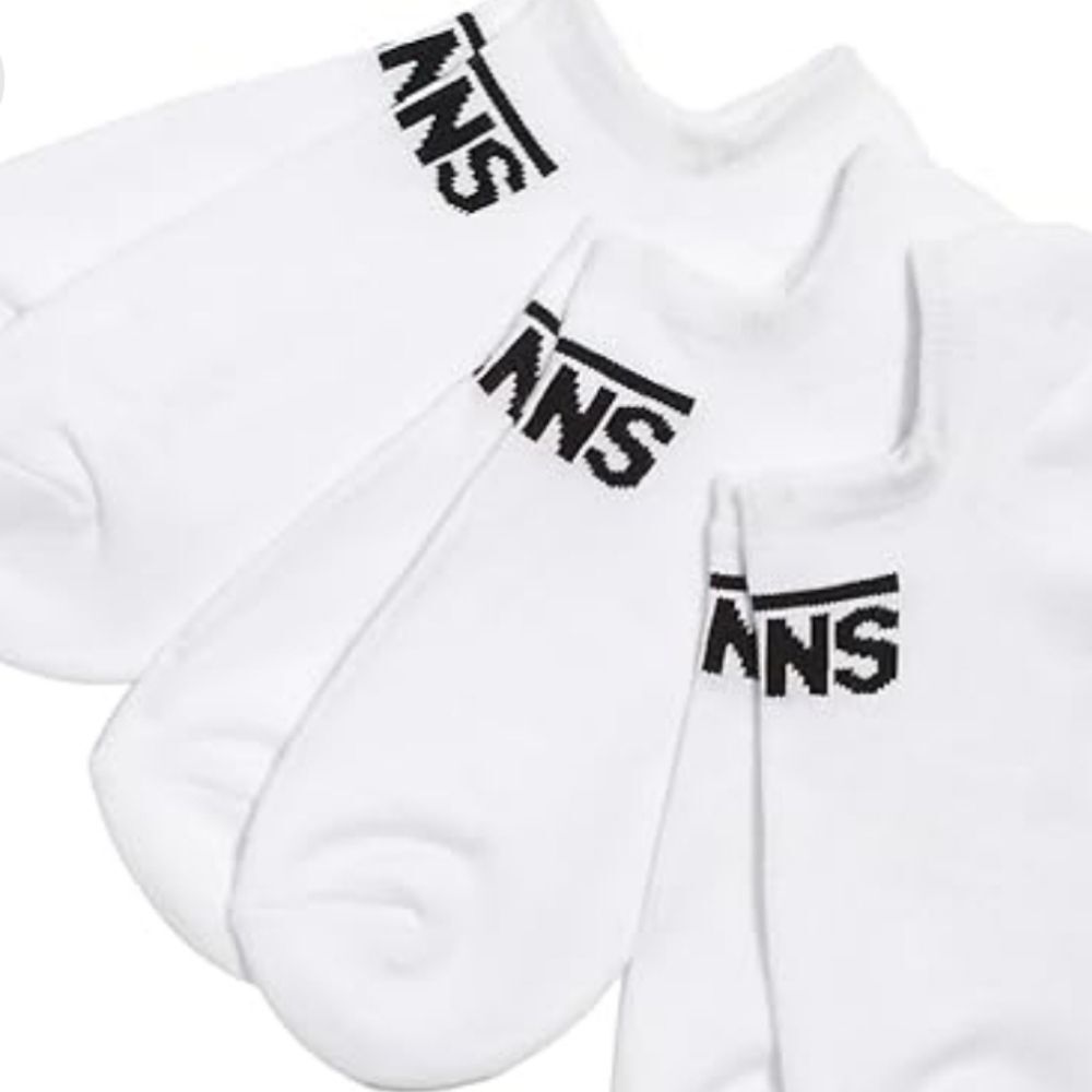 Vans 3-PK Classic No-Show Socks- White